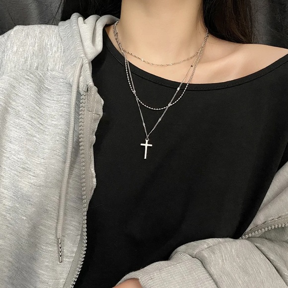 Layered Cross Necklace 18K Gold Plated - each sold separately - Picture 7 of 7